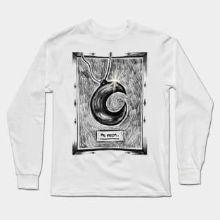 The Moon Pendant | Black Version Long Sleeve T-Shirt